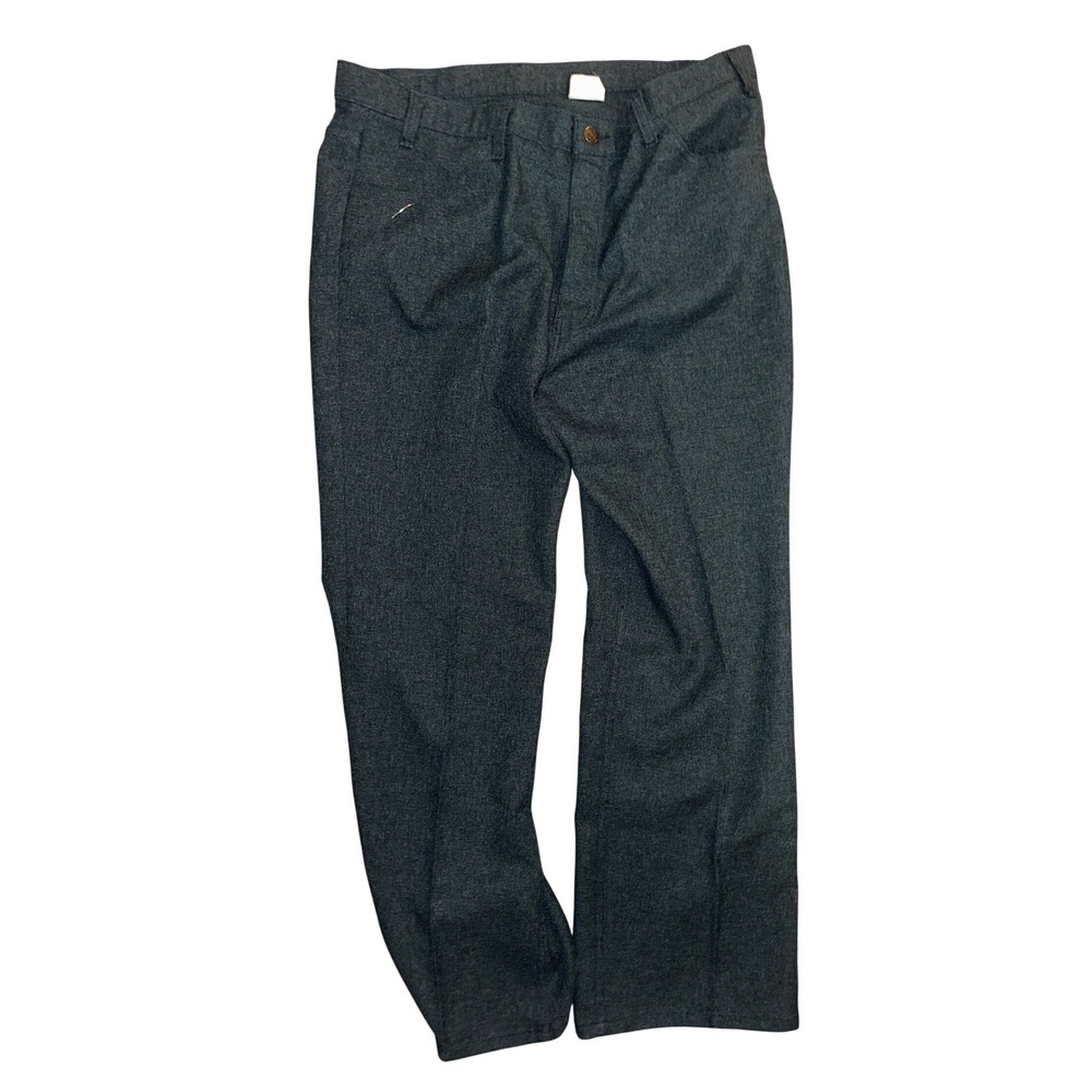 Vintage Levis Panatela Action Slacks Mens 38x29 Gray Polyester Made in USA